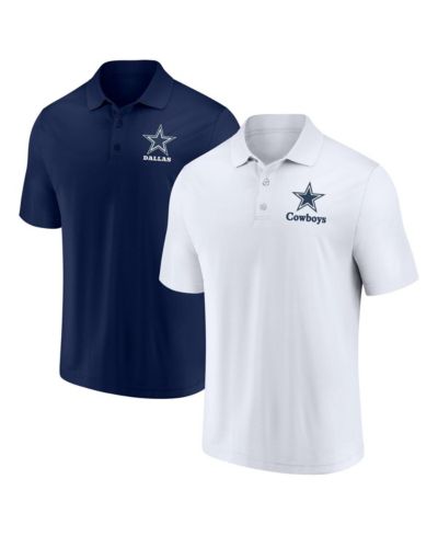 Мужской набор поло Fanatics White, Navy Dallas Cowboys Throwback