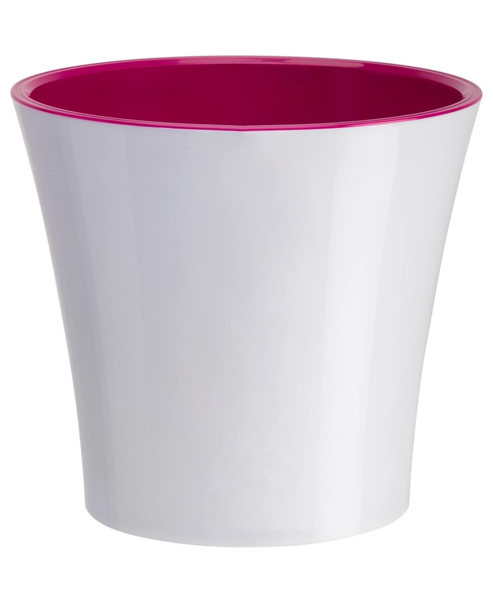 Decopots Plastic Round Modern Flower Pot with Drainage Planter