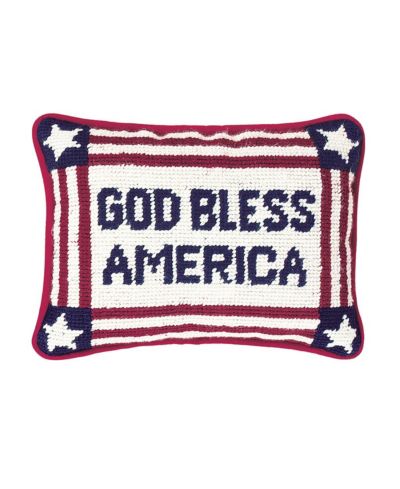 Декоративная подушка C&F Home Patriotic "God Bless America" Needlepoint Mini Accent, 6.5" x 9"