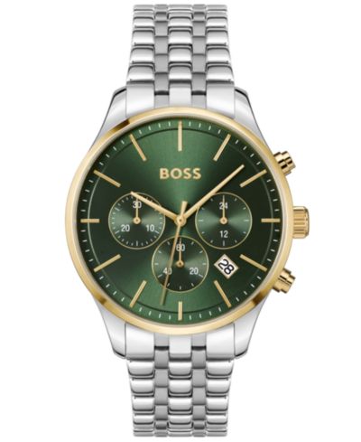 HUGO BOSS Men's Chronograph Avery Stainless Steel Bracelet Watch 42mm