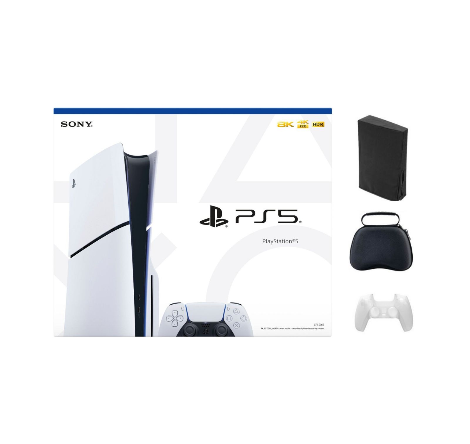 Sony - игровая консоль PlayStation 5 Slim - белая с аксессуарами