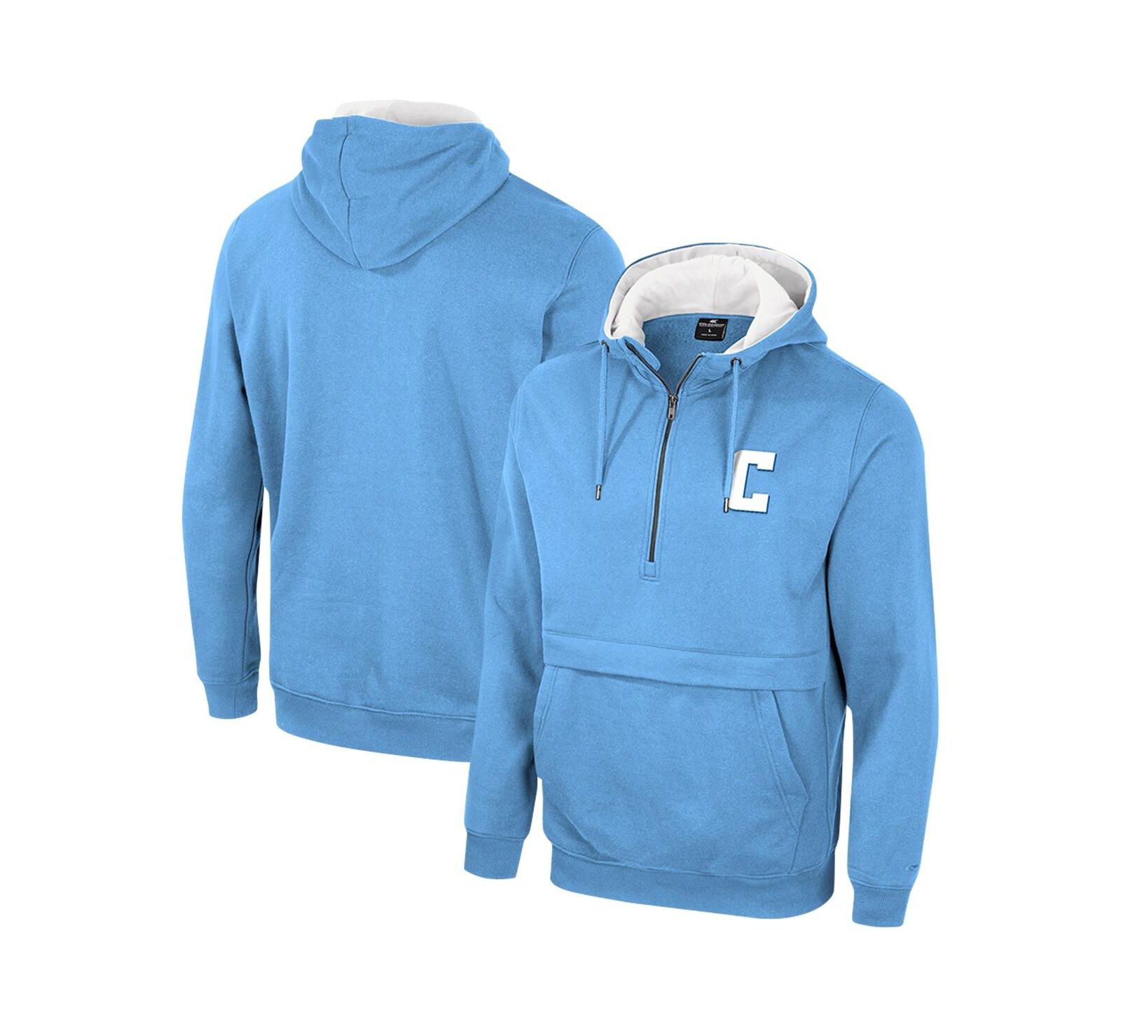 Colosseum худи с полумолнией Columbia University Team Light Blue Men's