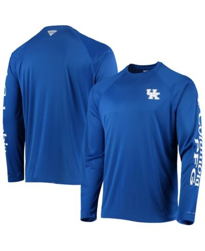 Мужская футболка Columbia Royal Kentucky Wildcats Terminal Tackle Omni-Shade Raglan Long Sleeve