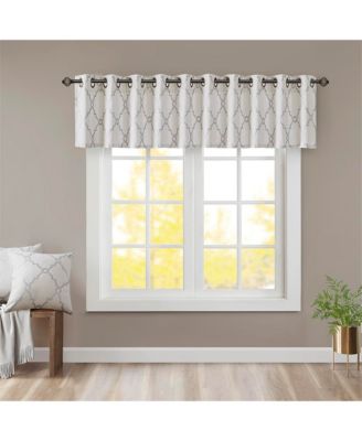 Занавески Madison Park Saratoga Fretwork Print, 50"W x 18"L