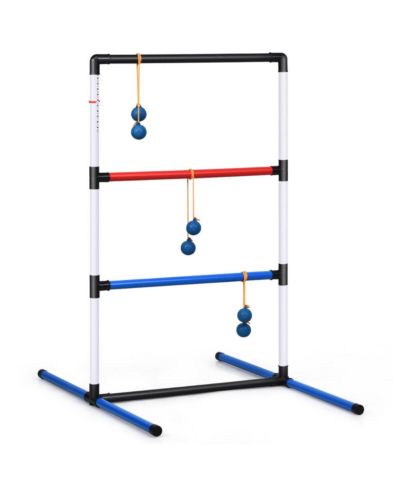 Sugift Ladder Ball Toss Game with Built-in Score Tracker & Carrying Bag, 2-4 Players, Ages 5+