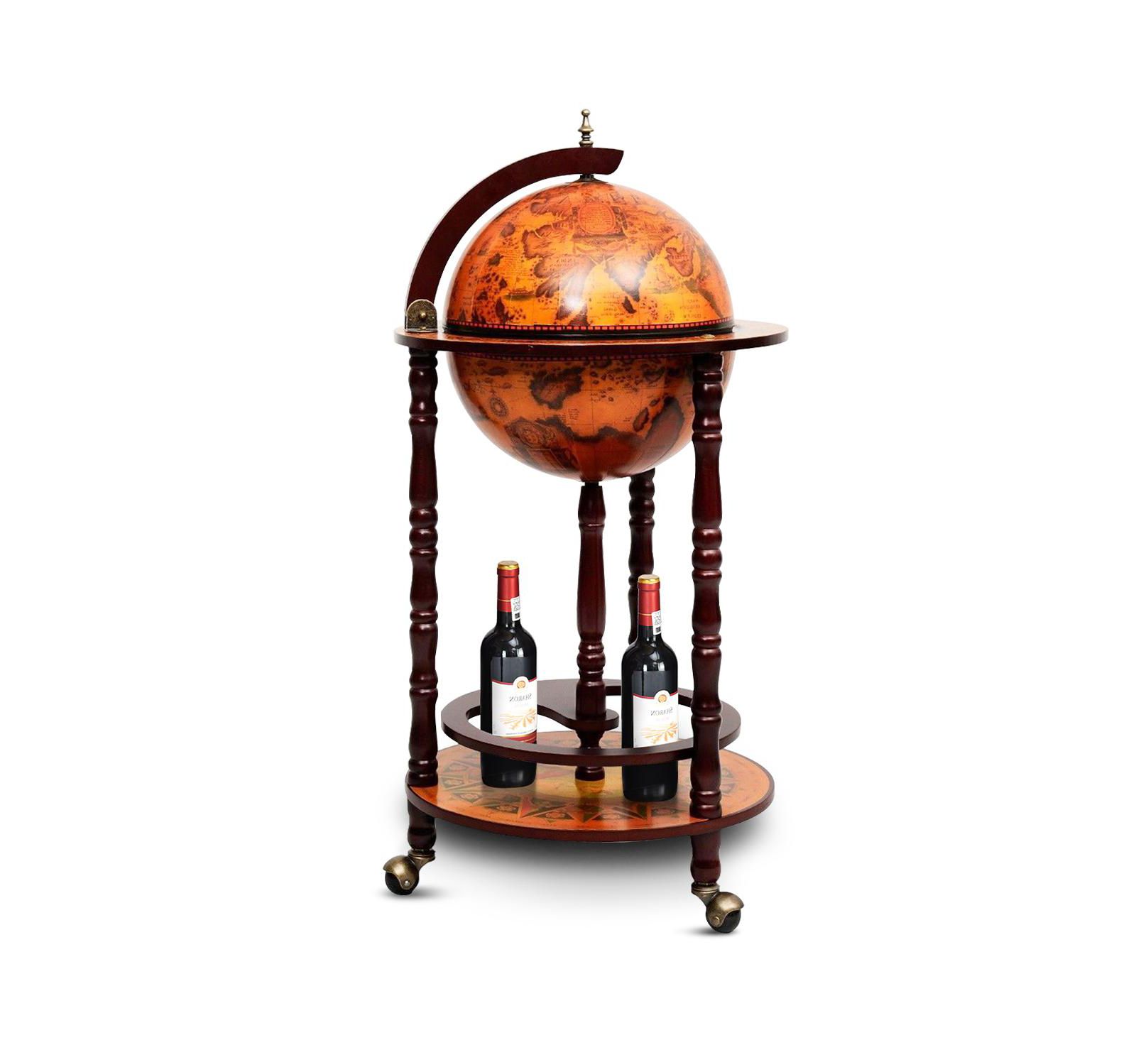 16th Century Wood Globe Wine Bar Stand