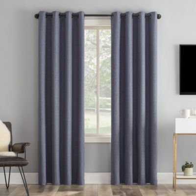 Tresello Tonal Texture Draft Shield Fleece Insulated 100% Blackout Grommet Curtain Panel