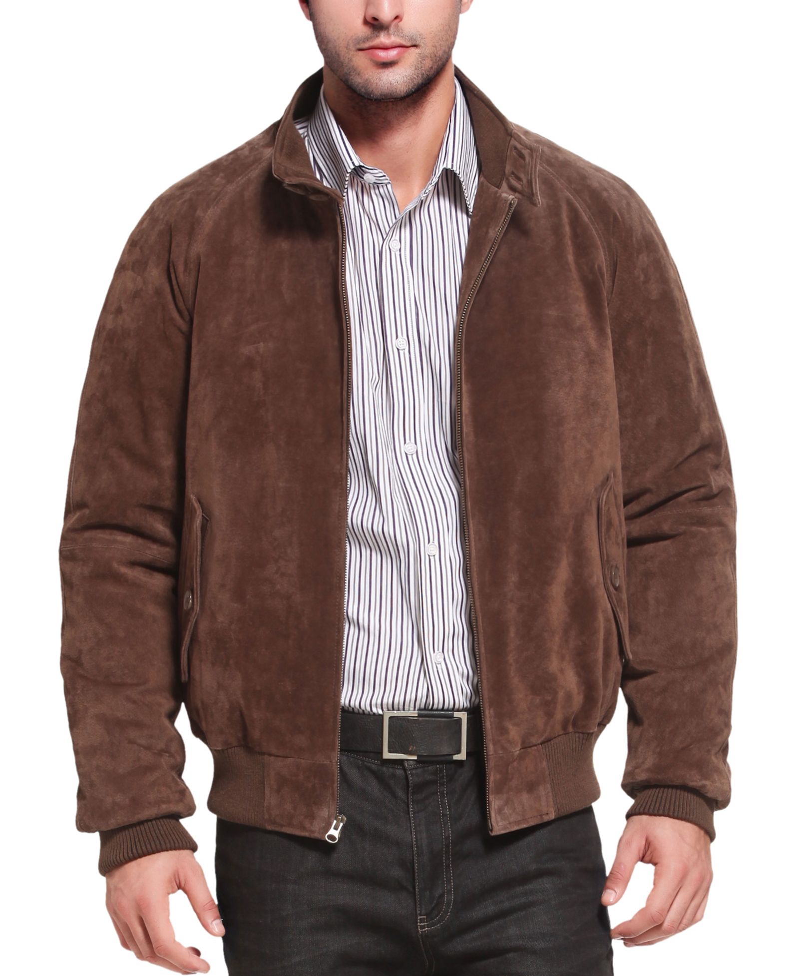 Мужской бомбер Landing Leathers WWII Suede Leather