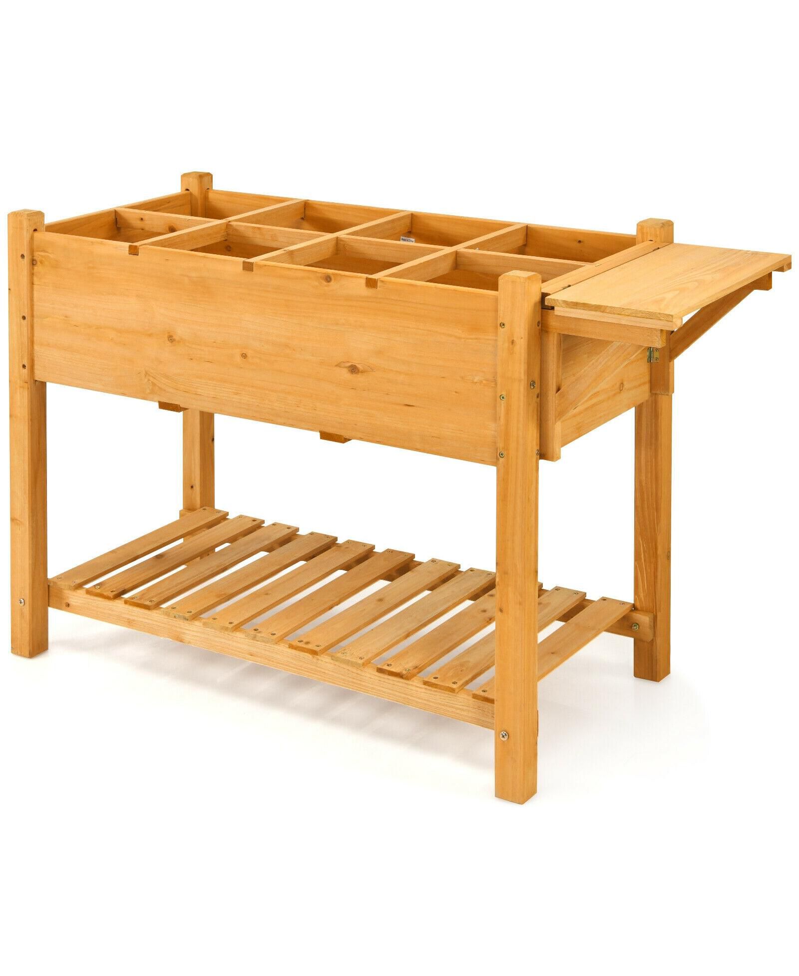 Набор для выращивания SUGIFT Elevated Planter Box с 8 ячейками и складной столешницей