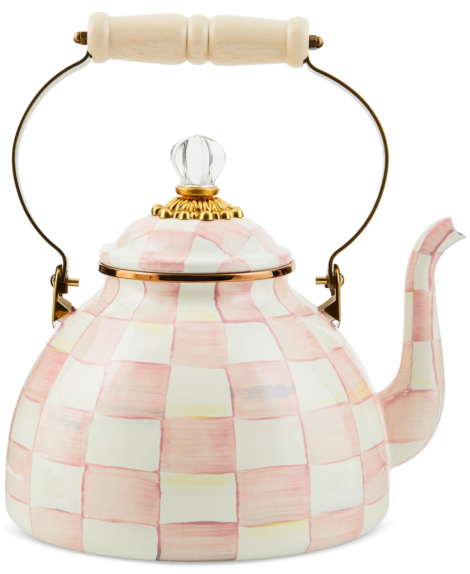 Чайник Mackenzie-Childs Rosy Check 3-Qt.