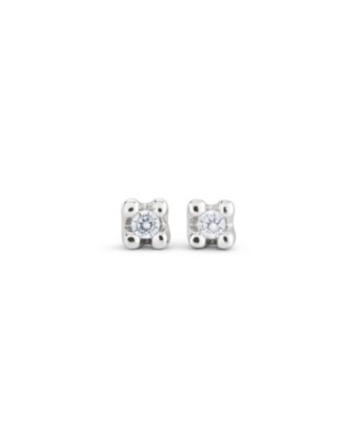 Серьги UNOde50 Sterling Silver Plated Metal Alloy and White Zircon