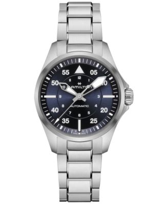 Женские швейцарские автоматические часы Hamilton Khaki Aviation Stainless Steel Bracelet 36mm