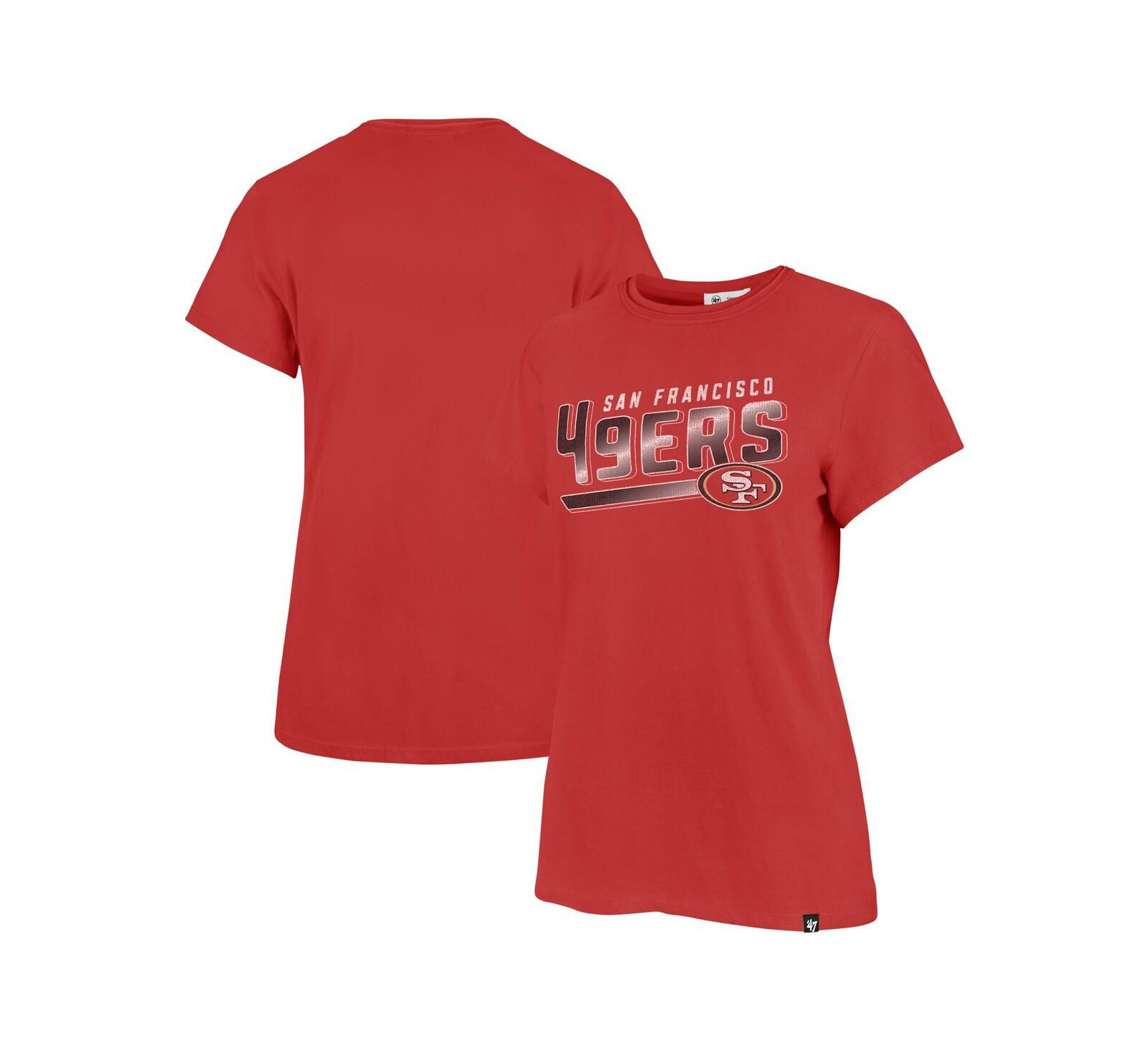 '47 Brand Женская футболка San Francisco 49ers Frankie T-shirt, Scarlet Distressed