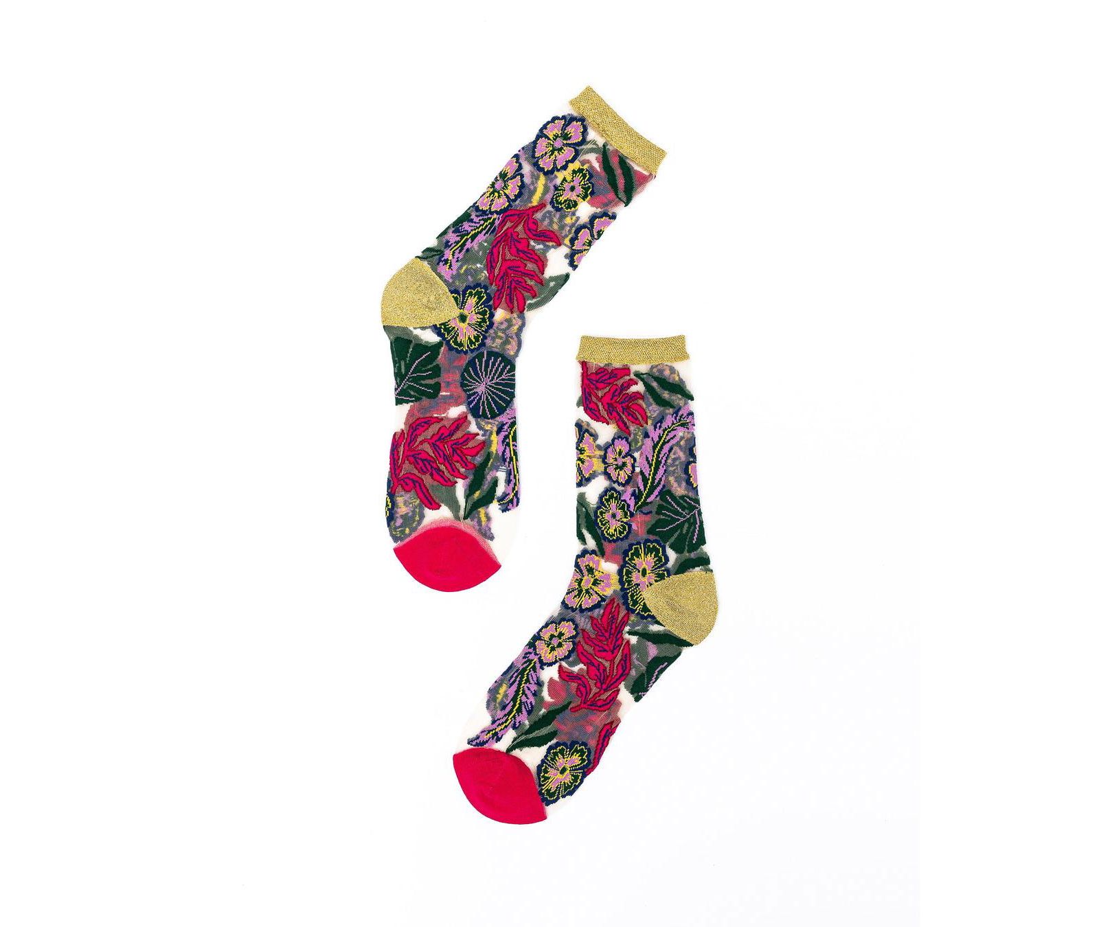 Sock Candy Women's Festive Floral Sheer Sock
