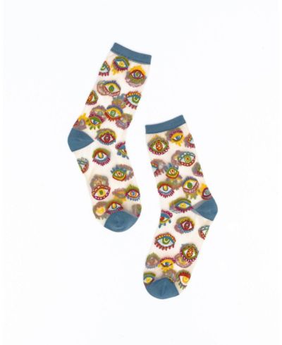 Sock Candy Женские прозрачные носки с узором Evil Eye