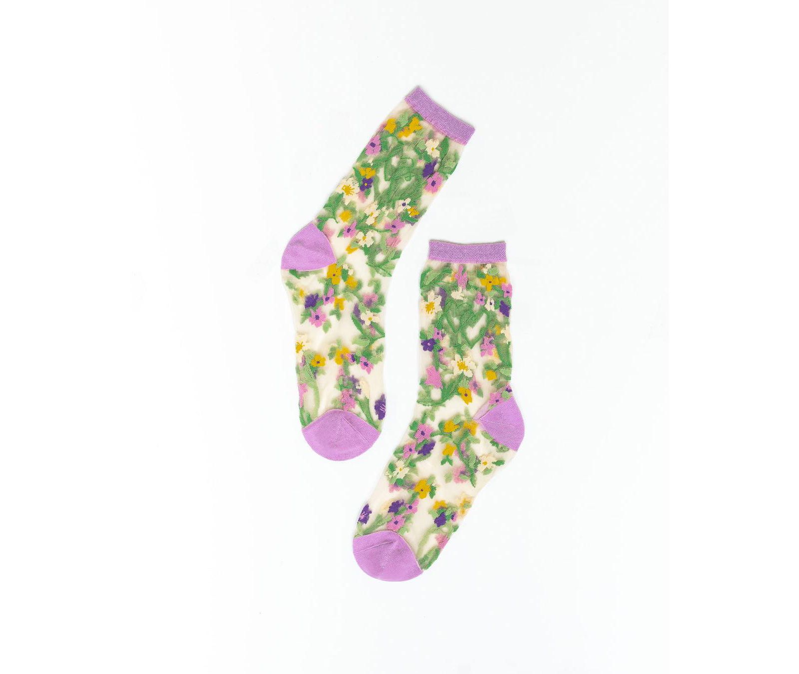 Женский прозрачный носок Sock Candy Heart Floral