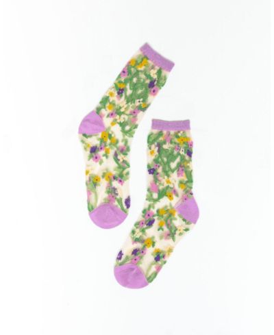 Женский прозрачный носок Sock Candy Heart Floral