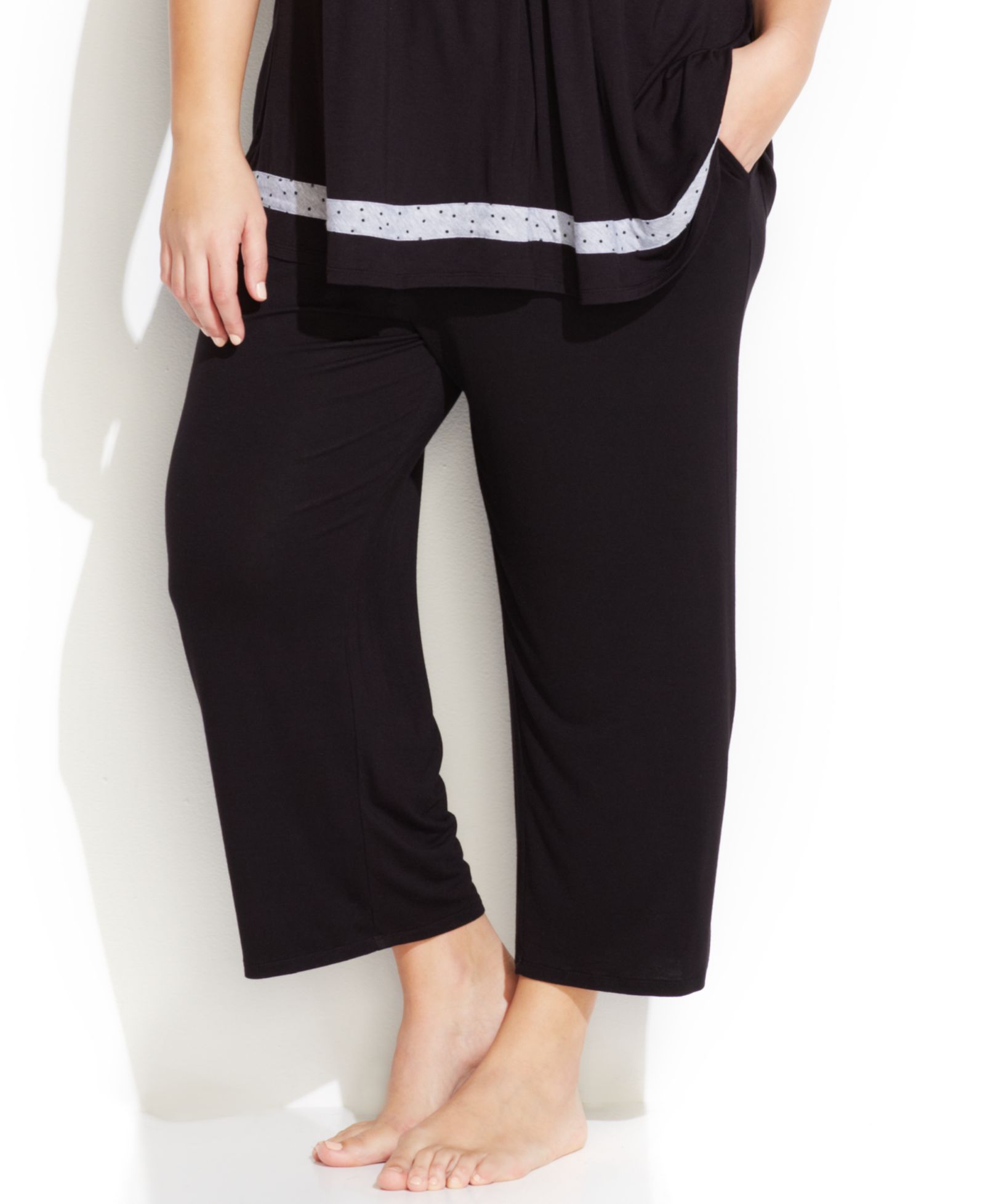 Ellen Tracy Plus Size Yours to Love Capri Pajama Pants