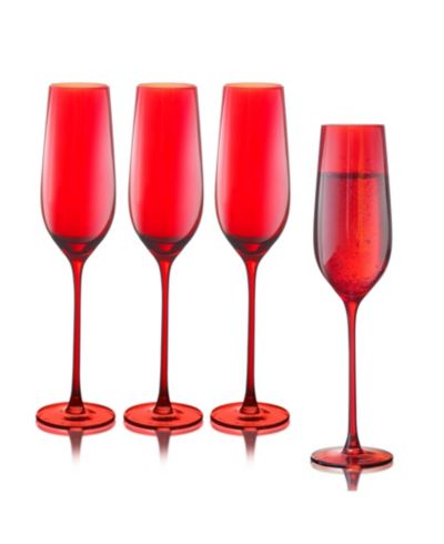 Набор из 4 бокалов Qualia Glass Carnival Champagne Flute 9 oz
