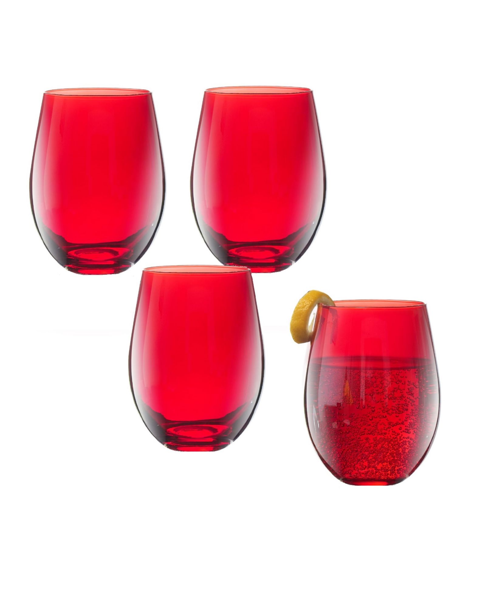 Набор винных бокалов Qualia Glass Carnival Stemless 19 oz, 4 шт