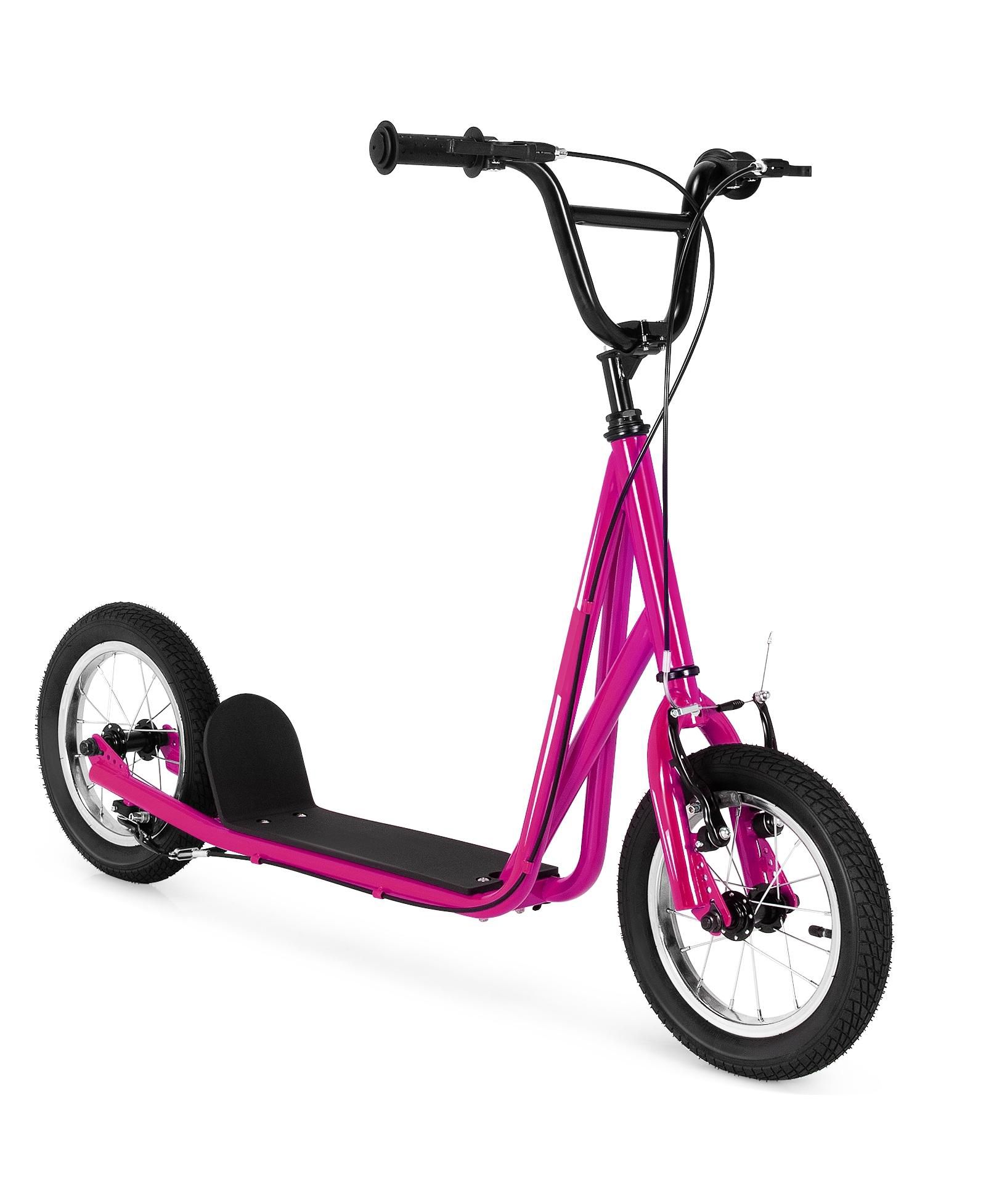 Sugift Kid Kick Scooter with 12-Inch Air-Filled Wheels, Height Adjustable, Ages 8+