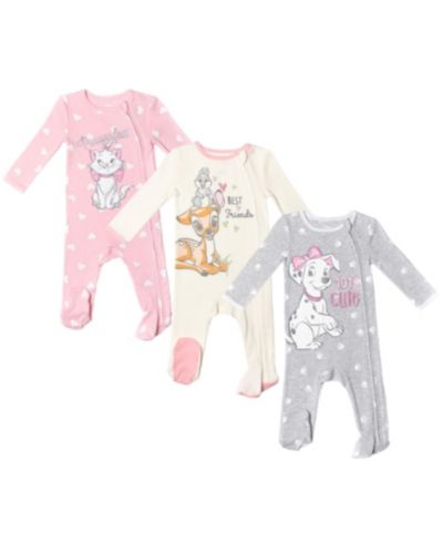 Детские комбинезоны Bambi Baby Girls 101 Dalmatians 3 Pack Sleep N' Play