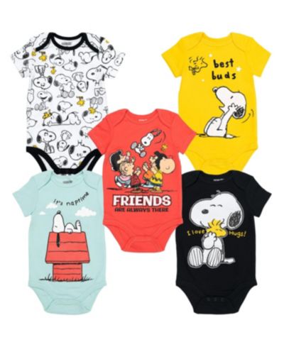 Детский набор боди PEANUTS Snoopy Charlie Brown, 5 шт