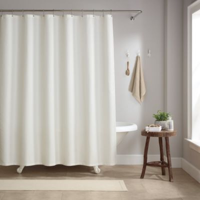Arkwright Home комплект штор для душа Raindrop Stripe Textured с кольцами