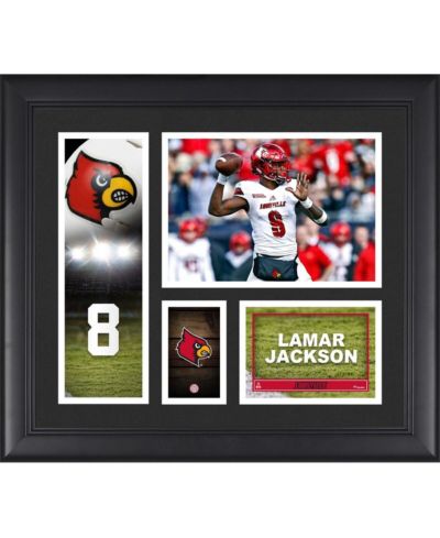 Коллаж Lamar Jackson Louisville Cardinals в раме 15" x 17"