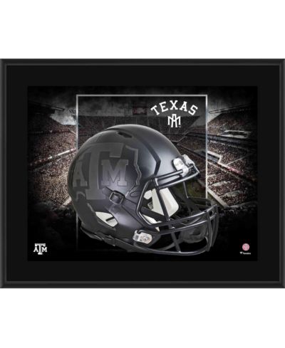 Texas A&M Aggies сувенирная табличка с шлемом, черная матовая, 10.5" x 13"
