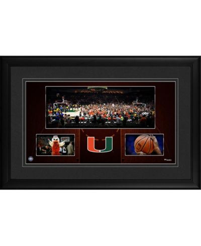Панорамный коллаж Miami Hurricanes Framed 10'' x 18'' Watsco Center