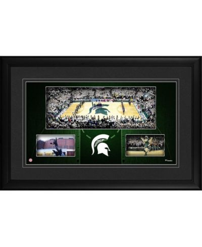 Панорамный коллаж Michigan State Spartans Breslin Student Events Center в раме, 10'' x 18''