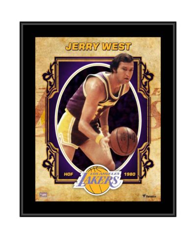 Jerry West Los Angeles Lakers игровая табличка Hardwood Classics