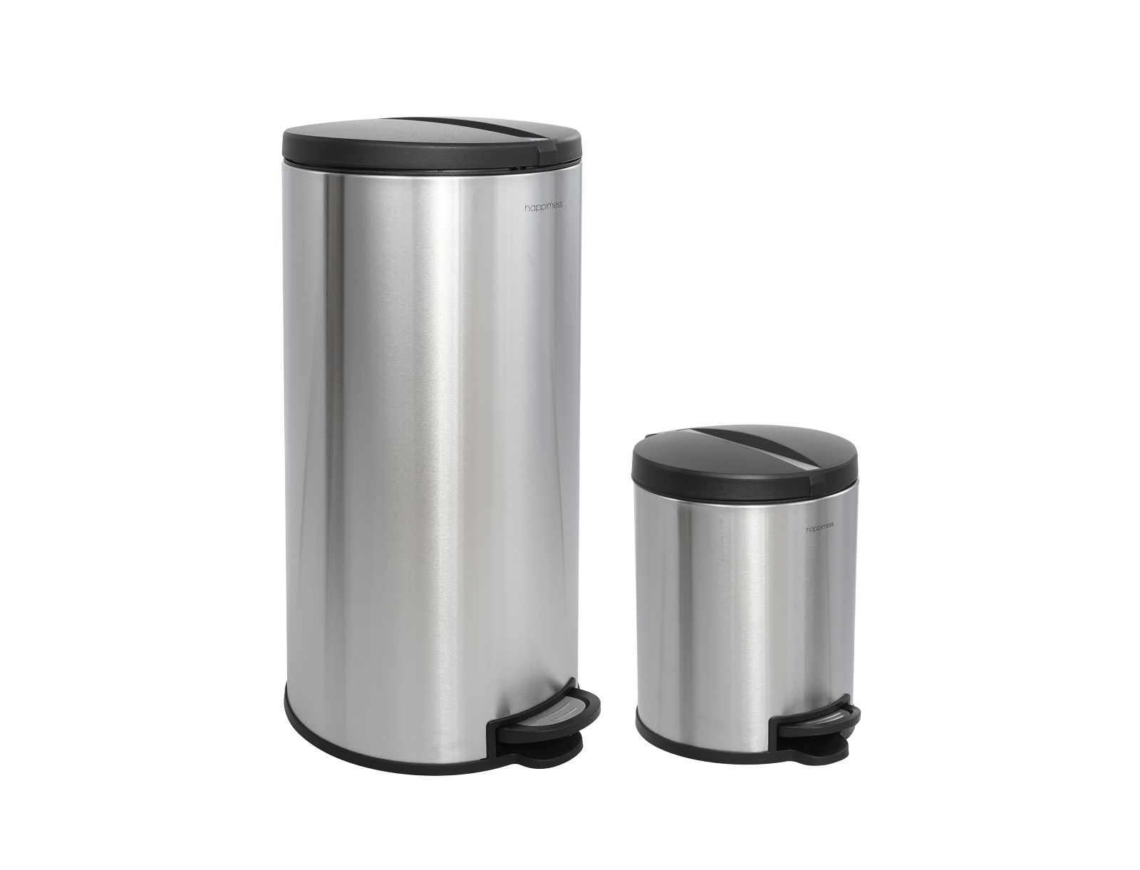 Oscar Round Step-Open Trash Can with Mini Trash Can