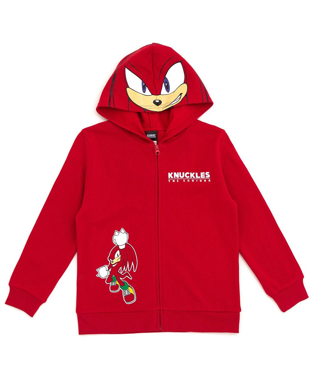 Sega флисовая толстовка на молнии с Соником, Тенью и Наклзсом для мальчиков, размер 4-20