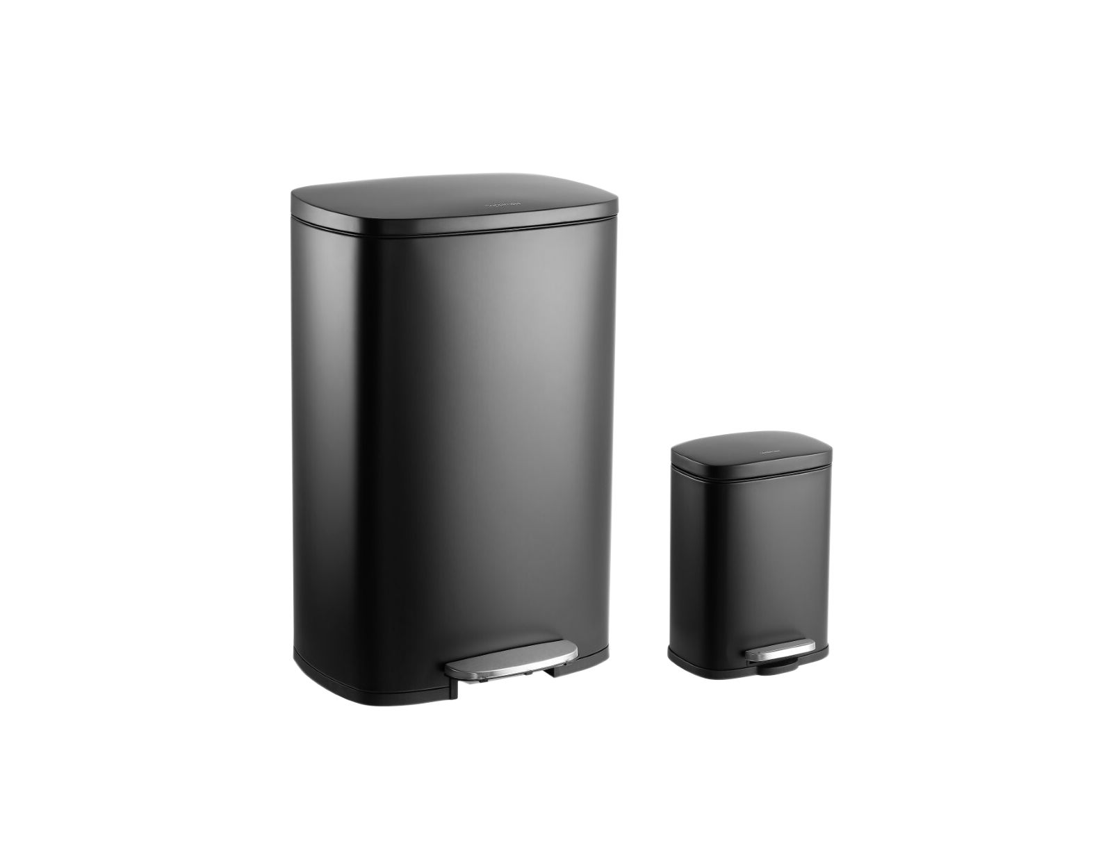Connor Rectangular Trash Can with Soft-Close Lid and Mini Trash Can