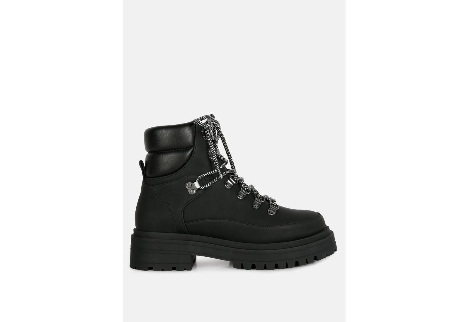London Rag Womens Goliath Lace Up Chunky Biker Boots