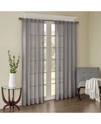 Madison Park Harper Solid Crushed Curtain Panel Pair, 42"W x 84"L