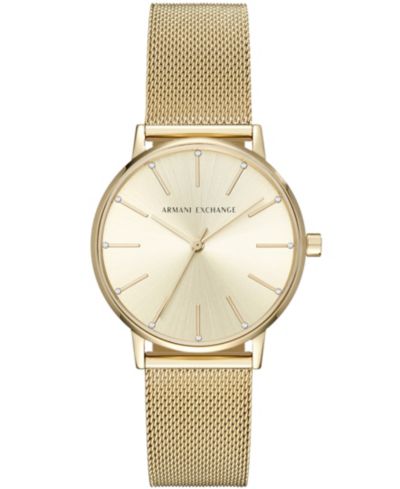 A|X Armani Exchange Женские часы из стали с сетчатым браслетом 36mm