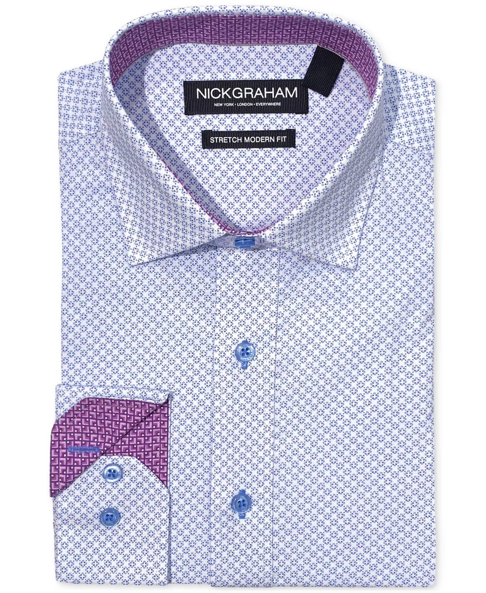 Nick Graham Men's Four-Leaf Clover Dress Shirt