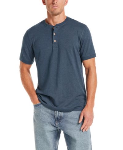 Weatherproof Vintage Men's Short-Sleeve Melange Henley Shirt