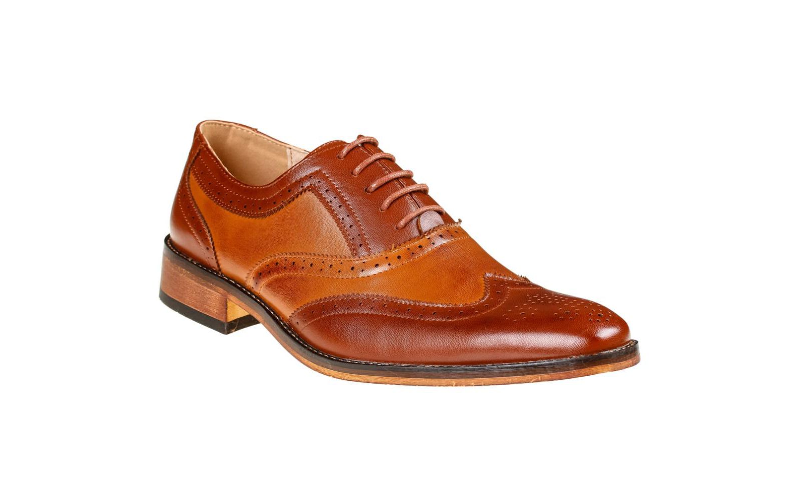 Мужские туфли Gino Vitale Men's Two Tone Wing Tip Oxford