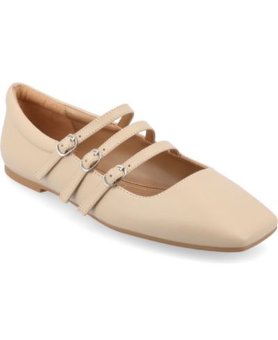 Мэри Джейн Journee Collection Women's Darlin Multi Strap Square Toe Flats