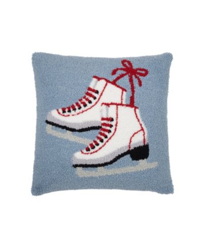 Декоративная подушка C&F Home Pair Ice Skates на сером фоне 18" x 18"