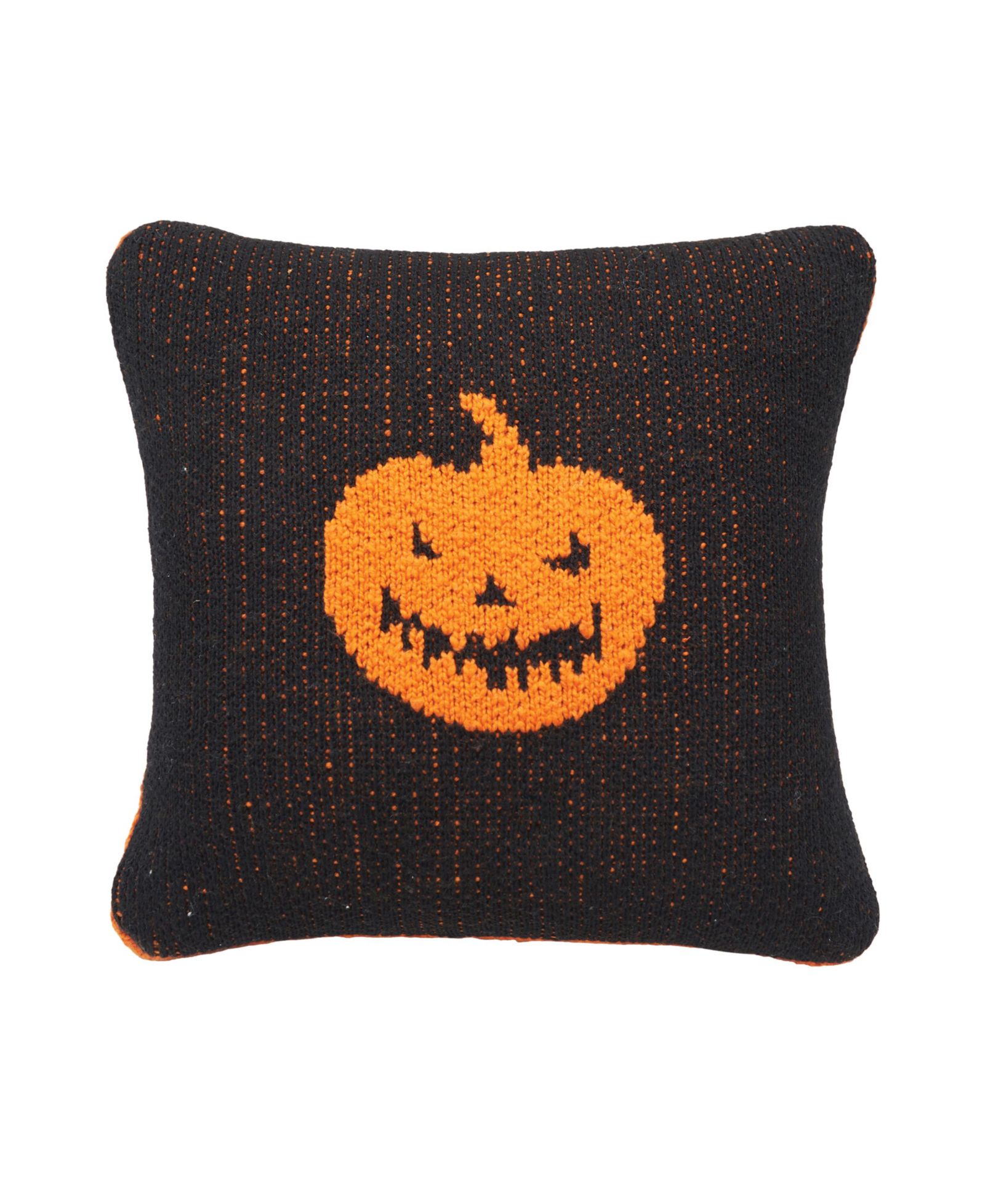 Декоративная подушка Jack O' Lantern из хлопкового трикотажа 10" x 10" для осени