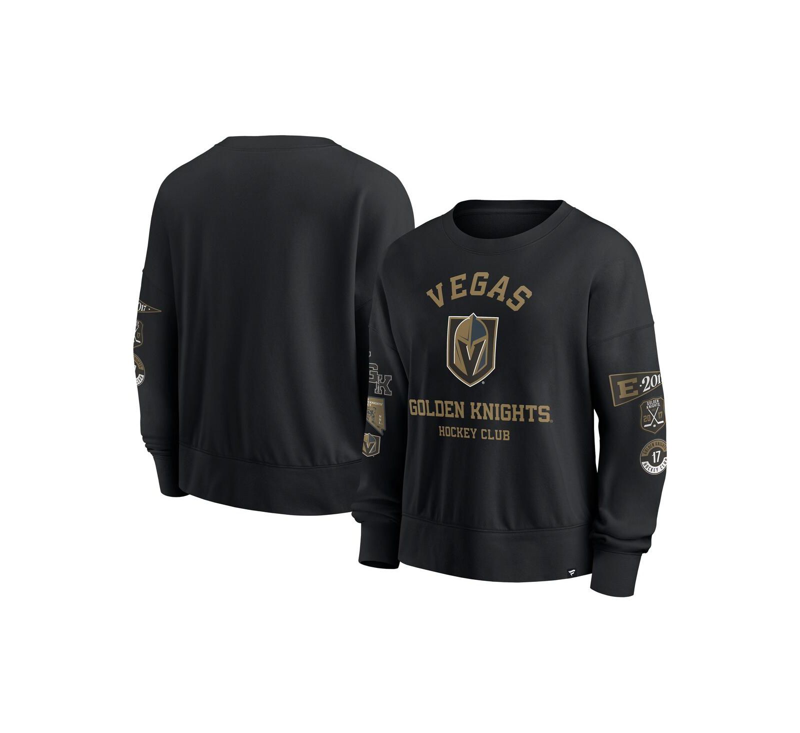 Женская толстовка Fanatics Black Vegas Golden Knights Go Team Pullover Sweatshirt