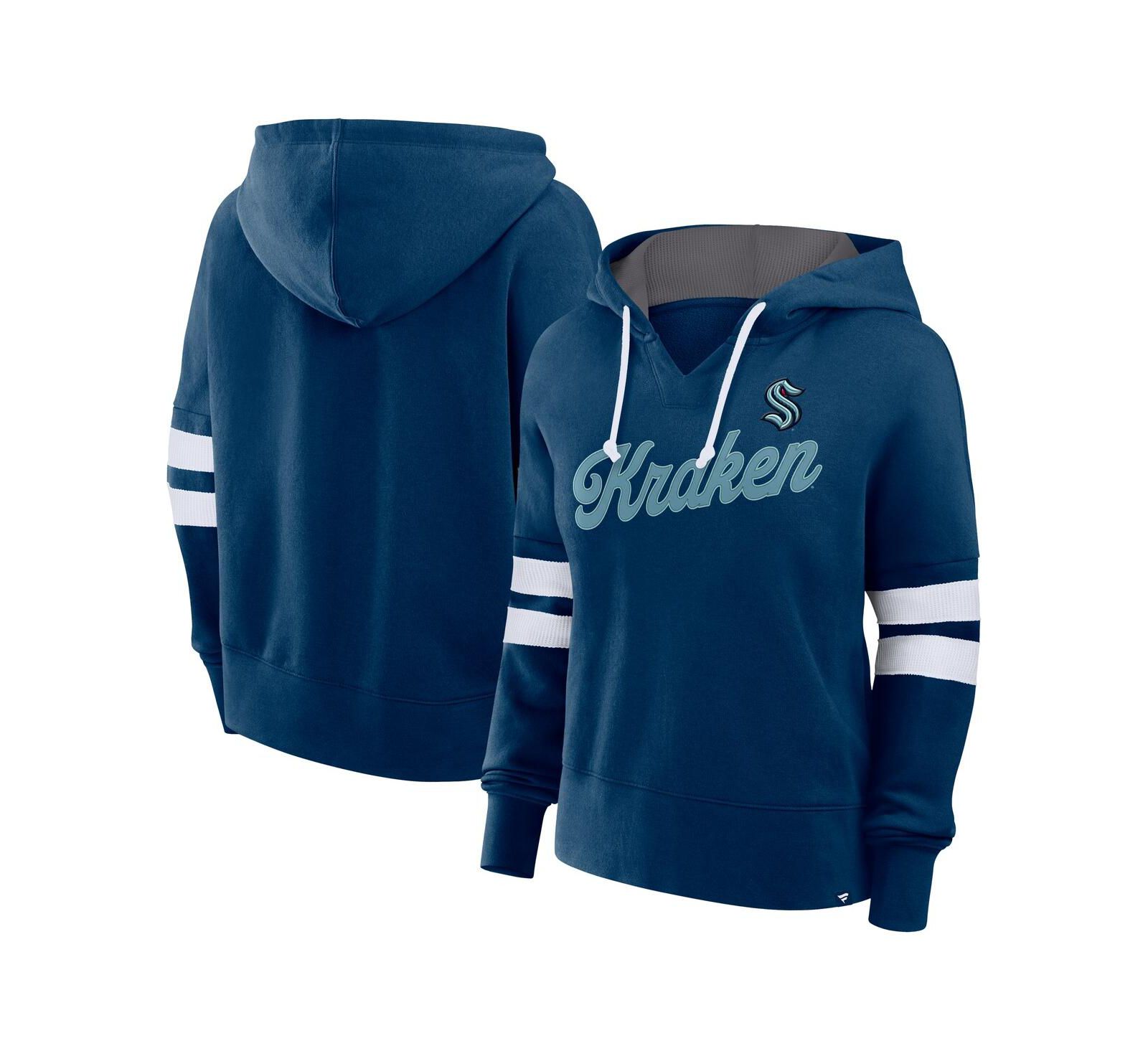 Женское худи Fanatics Deep Sea Blue Seattle Kraken Seize Fleece