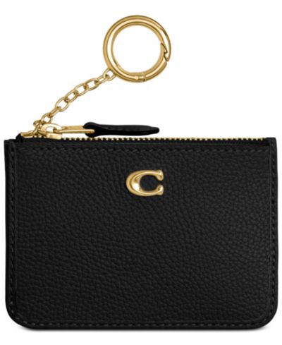 Мини-чехол для карт из кожи COACH Essential Pebble Leather