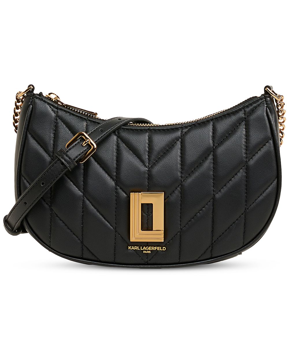 KARL LAGERFELD PARIS Lafayette Small Black Leather Demi