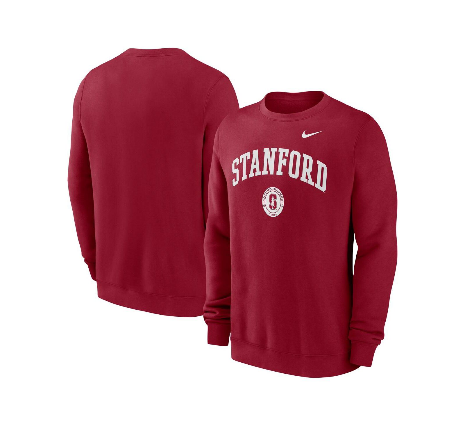 Мужской свитшот Nike Cardinal Stanford Cardinal Arched Seal Pullover
